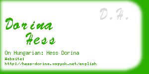 dorina hess business card